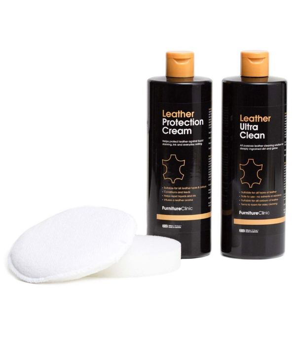 Leather Care Kit Cleans, Feeds & Protects Leather Sofas, Chair, Car