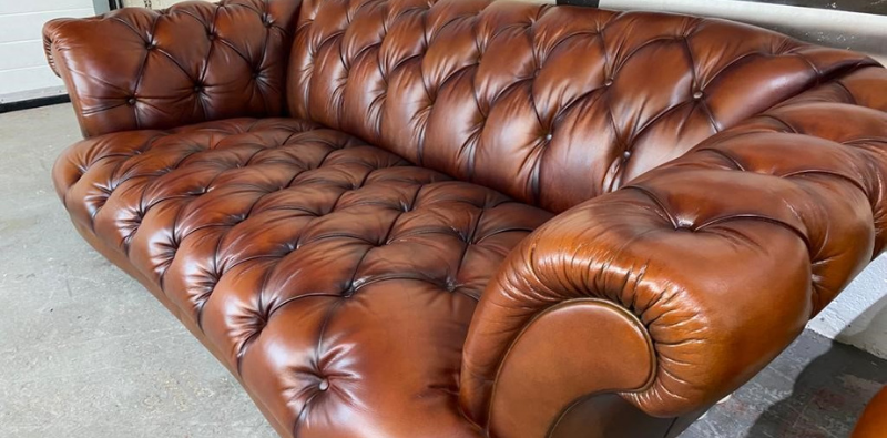 Leather Polish used on Chesterfield Sofa