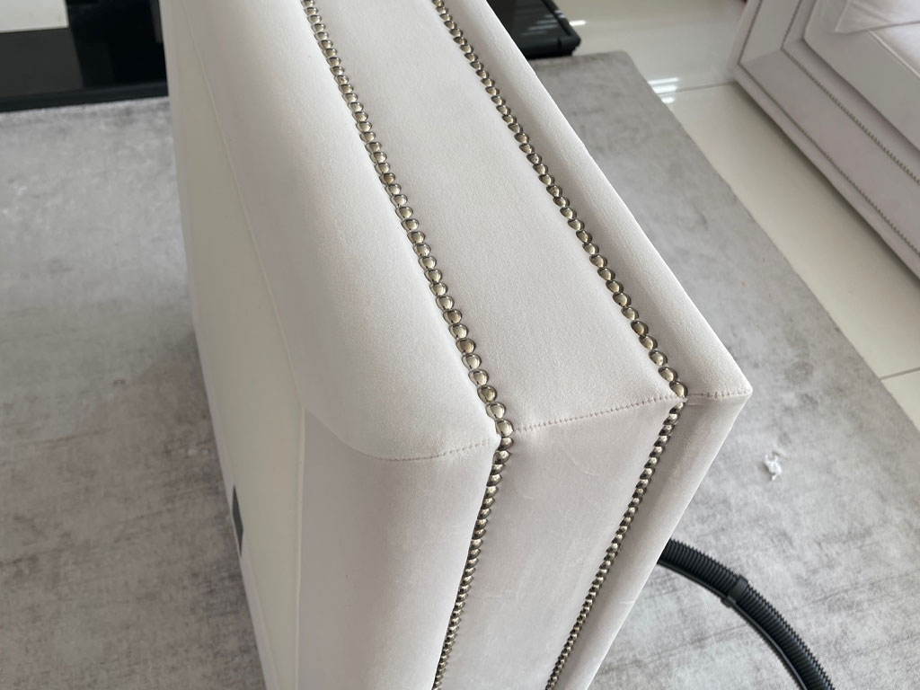 White Leather Sofa, After Restoration
