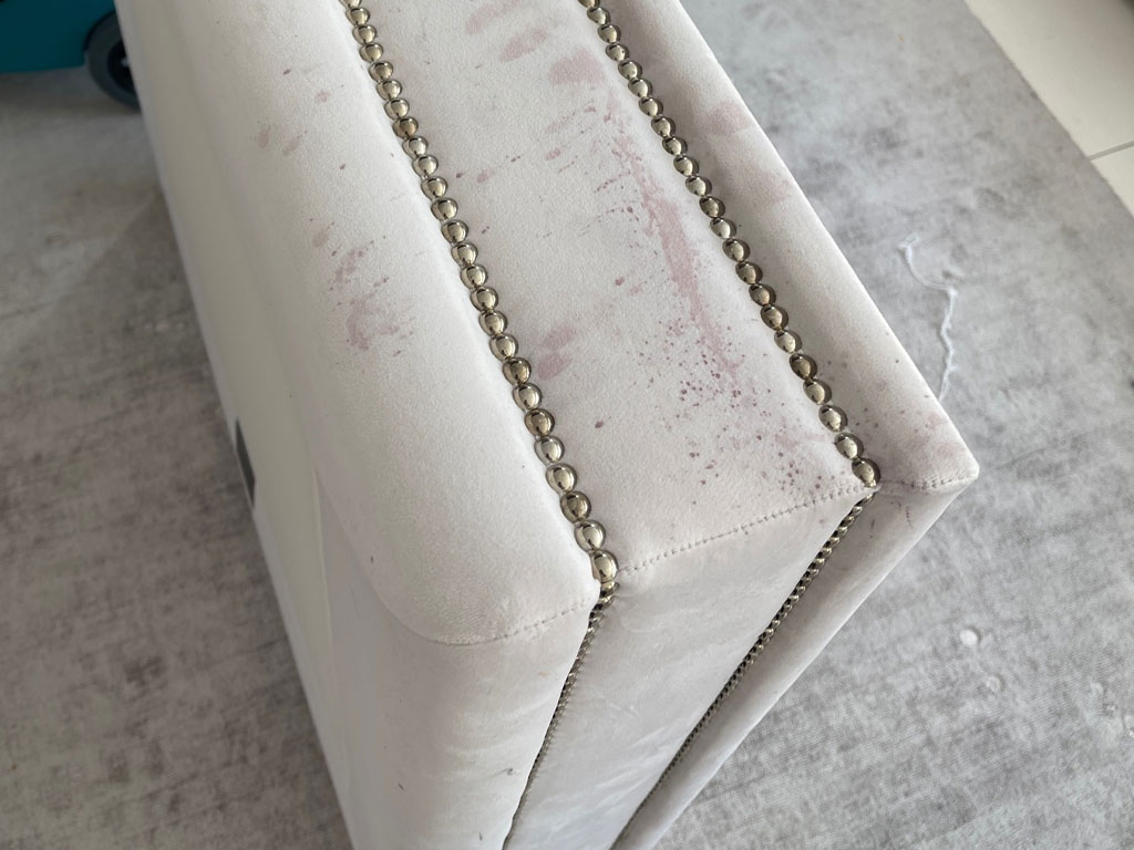 White Leather Sofa, Needs restoring