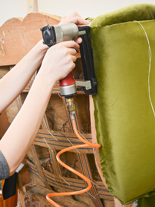 Sofa Frame being Re-Upholstered