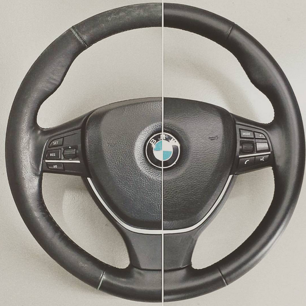 Restoring a leather steering wheel