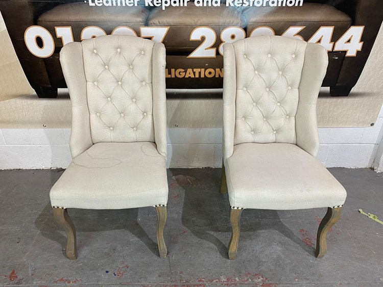 Re Upholstery And Repairs, Recover Leather Dining Chairs Uk